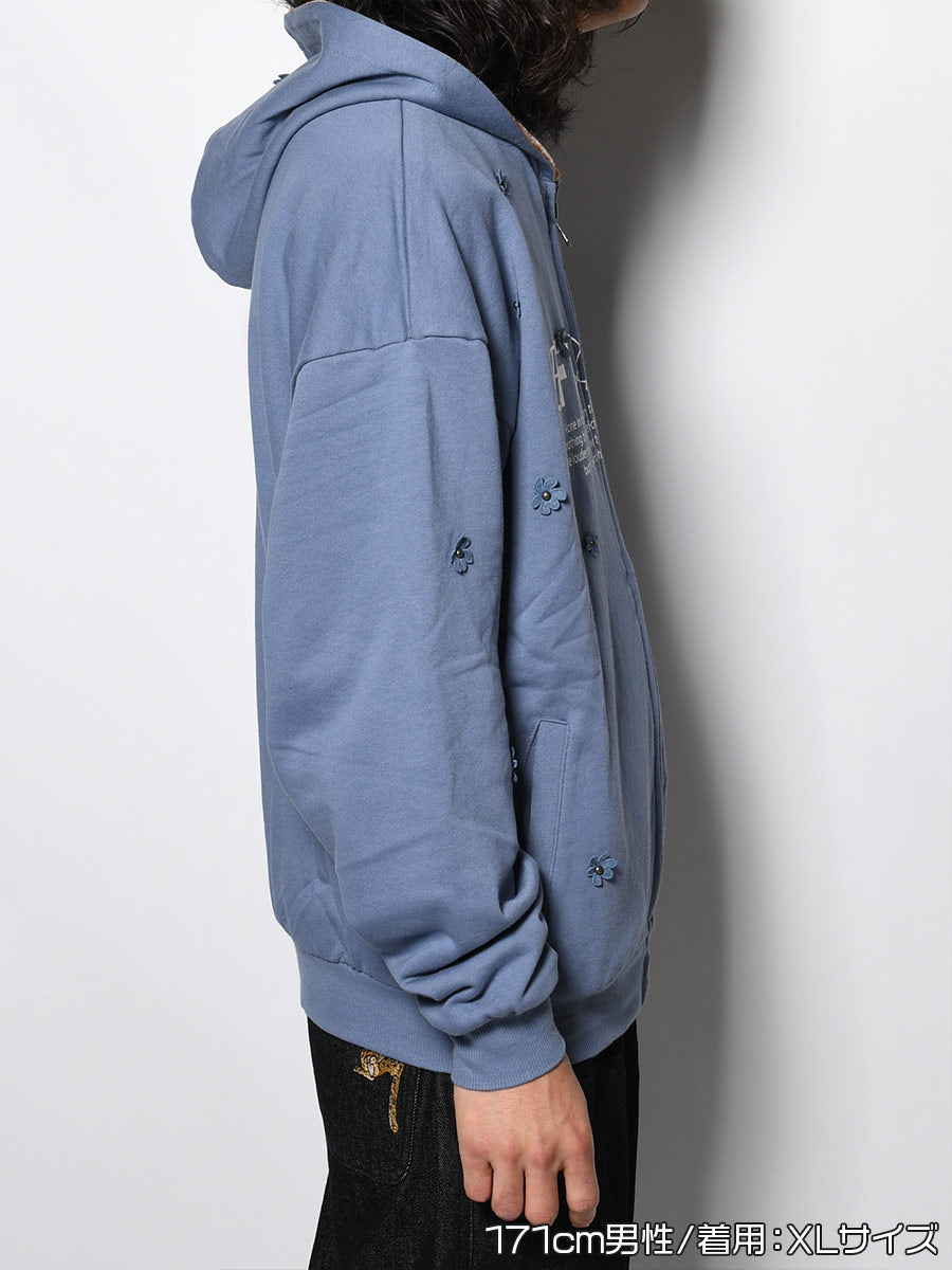 REVERSIBLE HOODIE -BLUE-