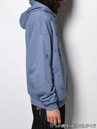 REVERSIBLE HOODIE -BLUE-