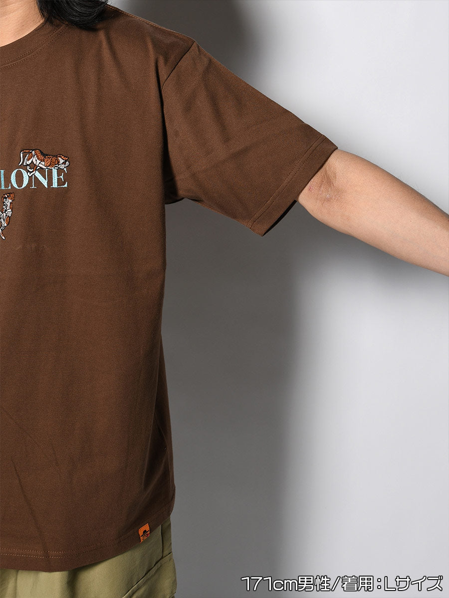 FREE DOG SS TEE -BROWN-