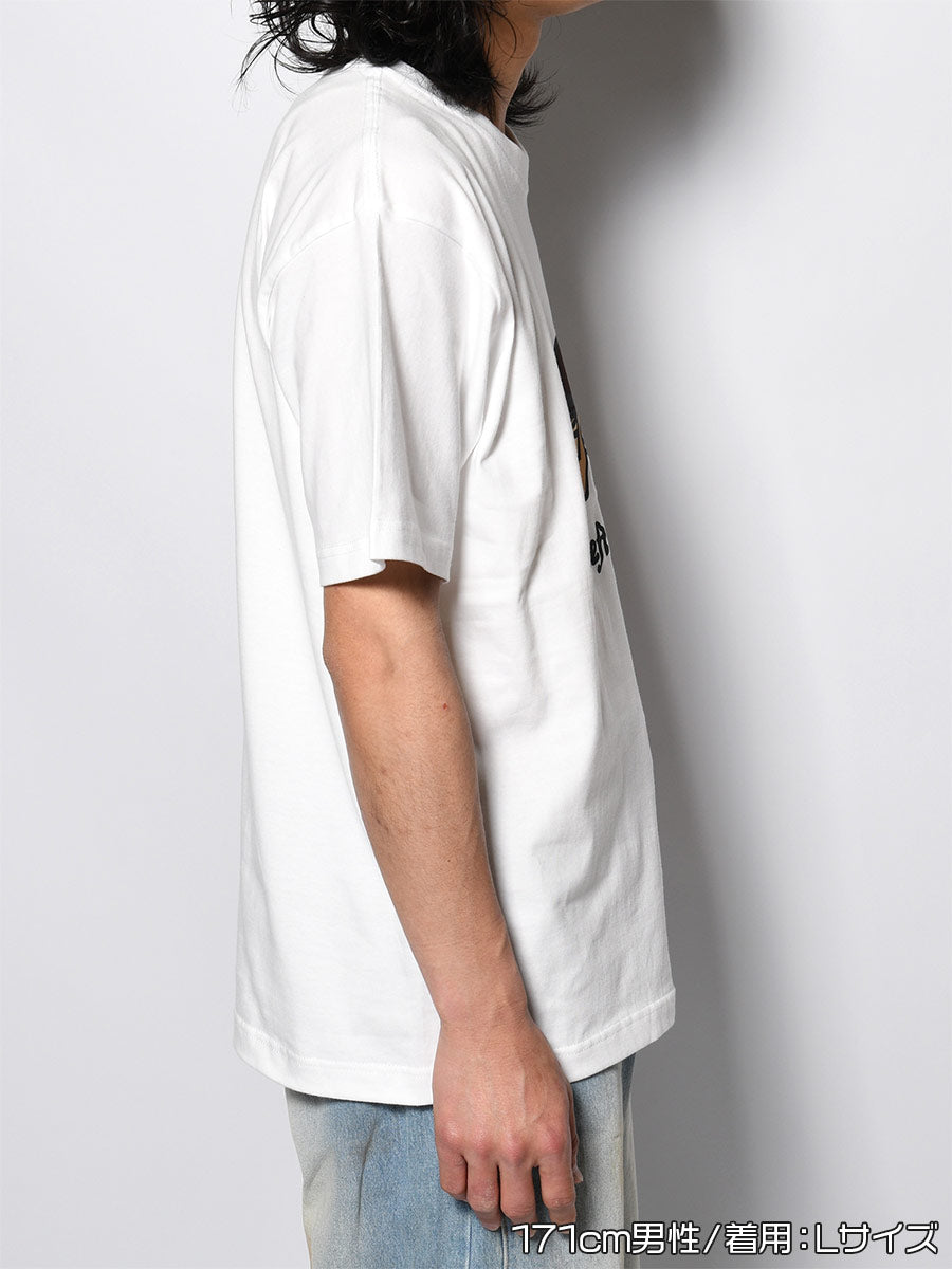 ICON FLOCKING SS TEE -WHITE-
