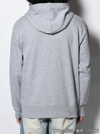 LEOPARD ZIP PARKA -HEATHER GREY-