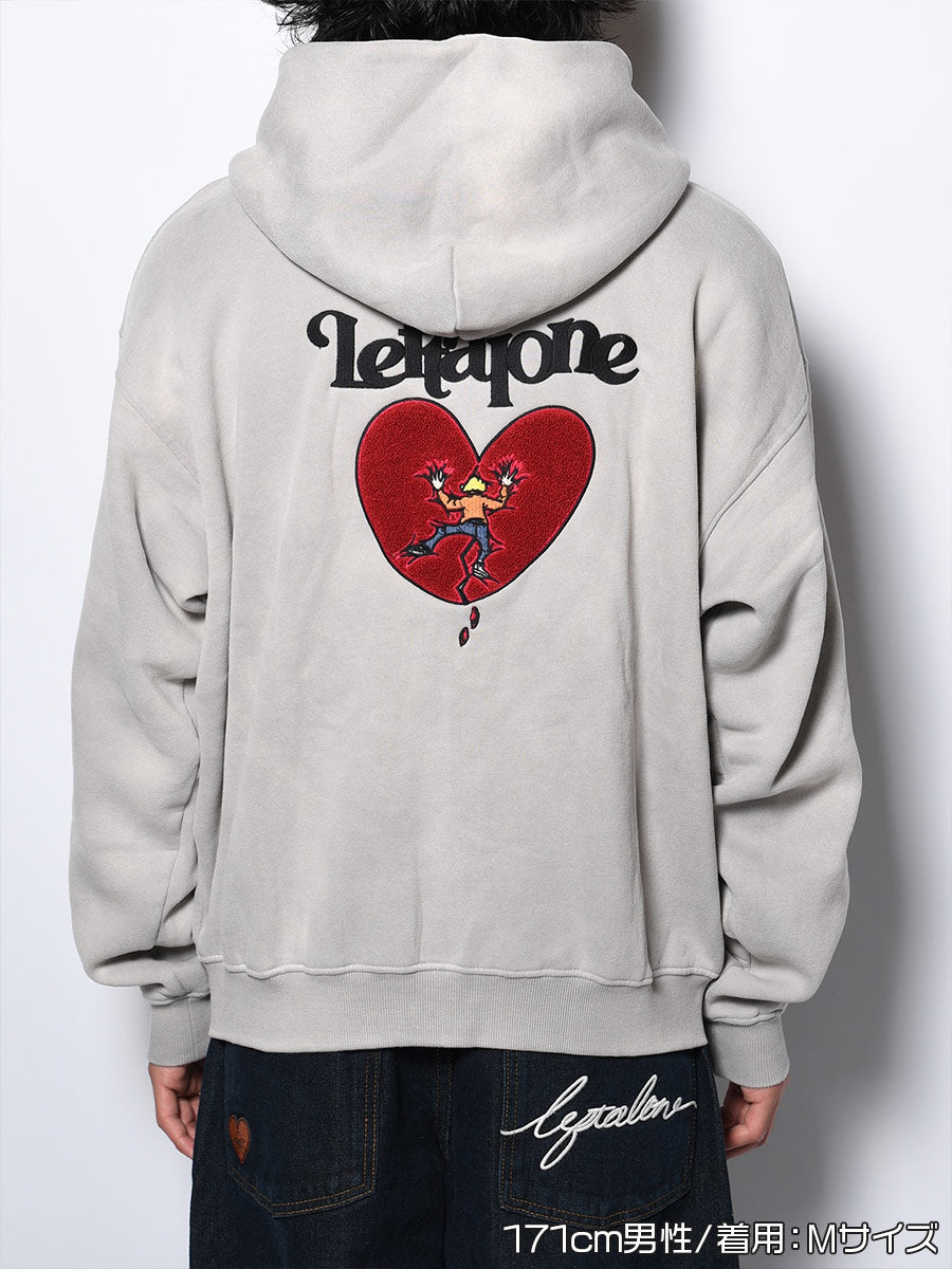 HEART ZIP PARKA -IVORY-