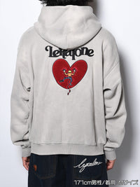 HEART ZIP PARKA -IVORY-