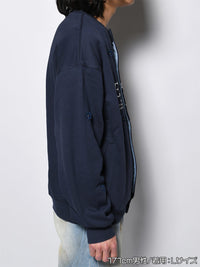 FLOWER GARDEN CARDIGAN -NAVY-
