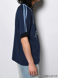 KNIT GAME SHIRT -NAVY-