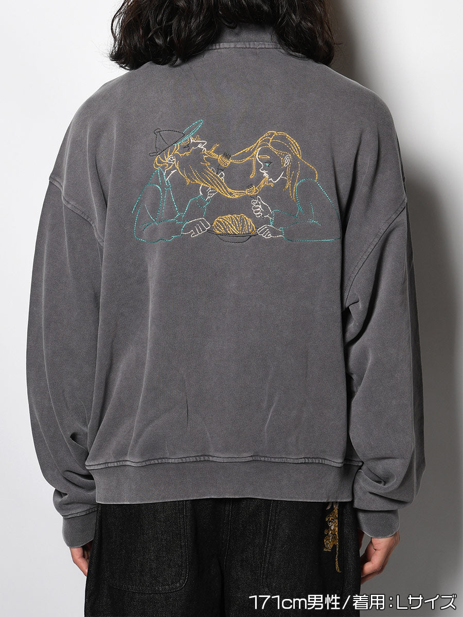 STAND ZIP SWEAT -GREY-