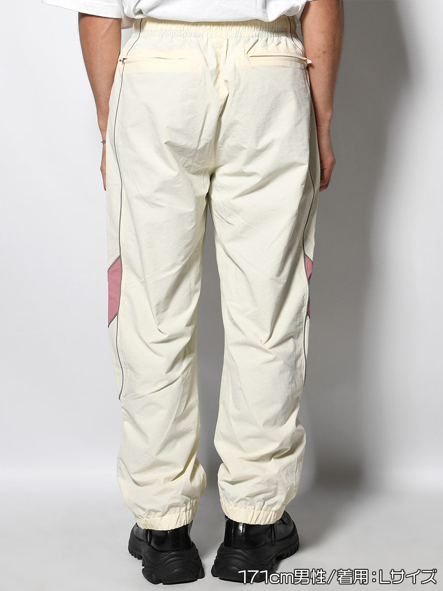 NYLON TRACK PANTS -IVORY-