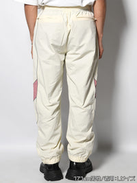 NYLON TRACK PANTS -IVORY-