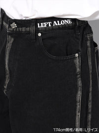 DENIM PANTS -BLACK-