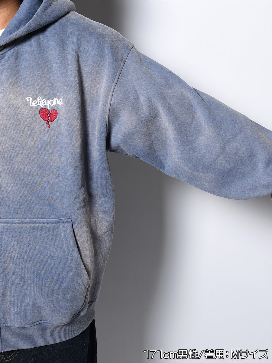 HEART ZIP PARKA -BLUE-