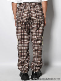 NYLON TRACK PANTS -CHECK-