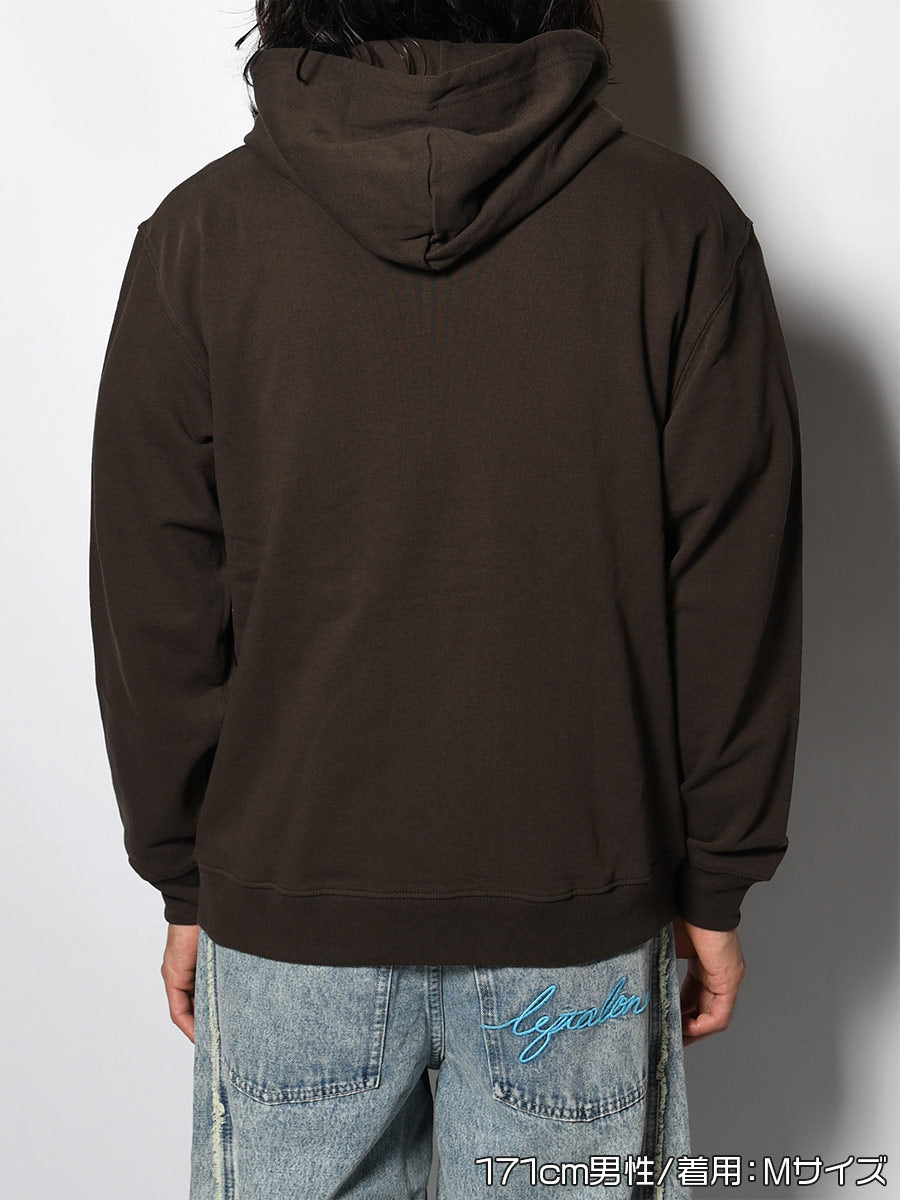 FLOWER ZIP PARKA -BROWN-