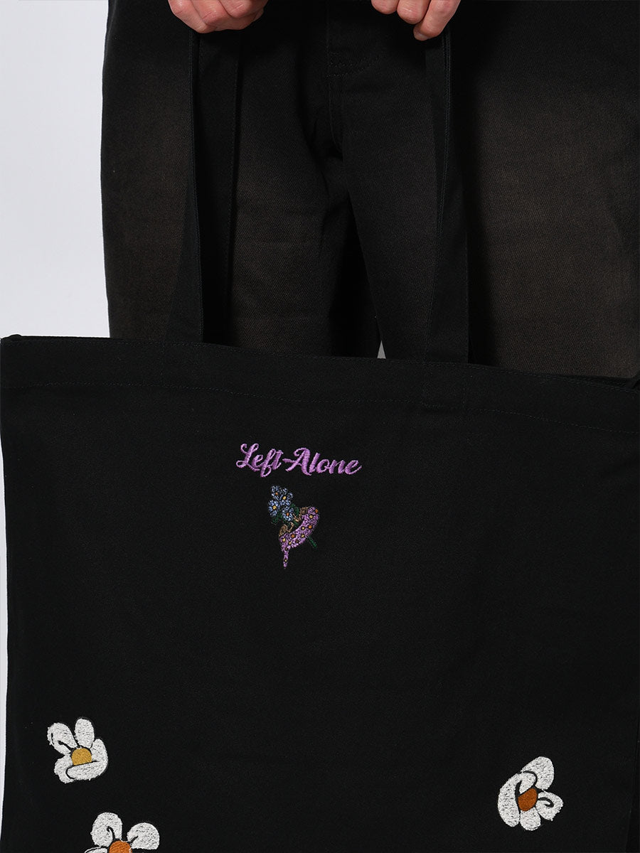 FLOWER 2WAY BAG -BLACK-