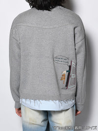 CREW KNIT -GREY-