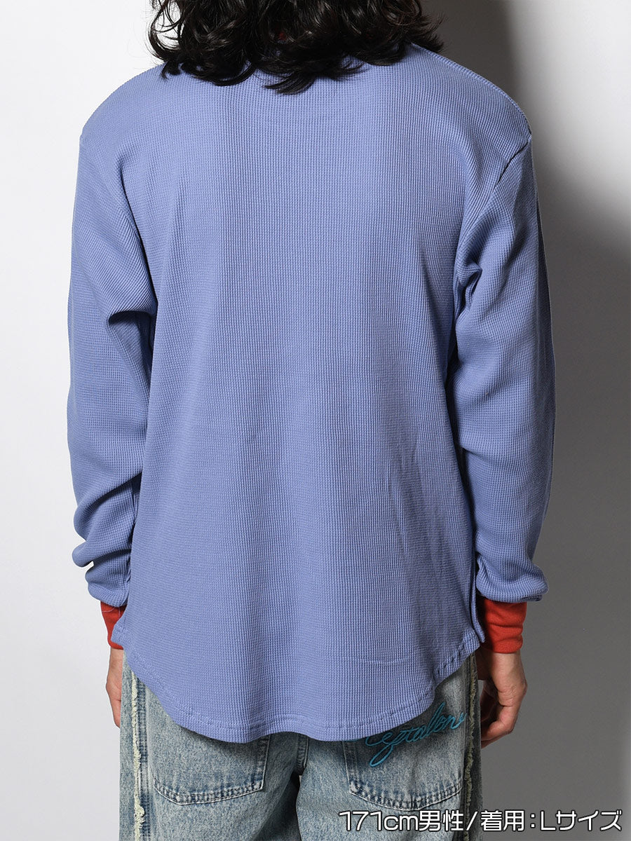 THERMAL RINGER LS TEE -BLUE-