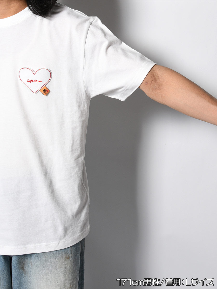 HEART POCKET TEE -WHITE-