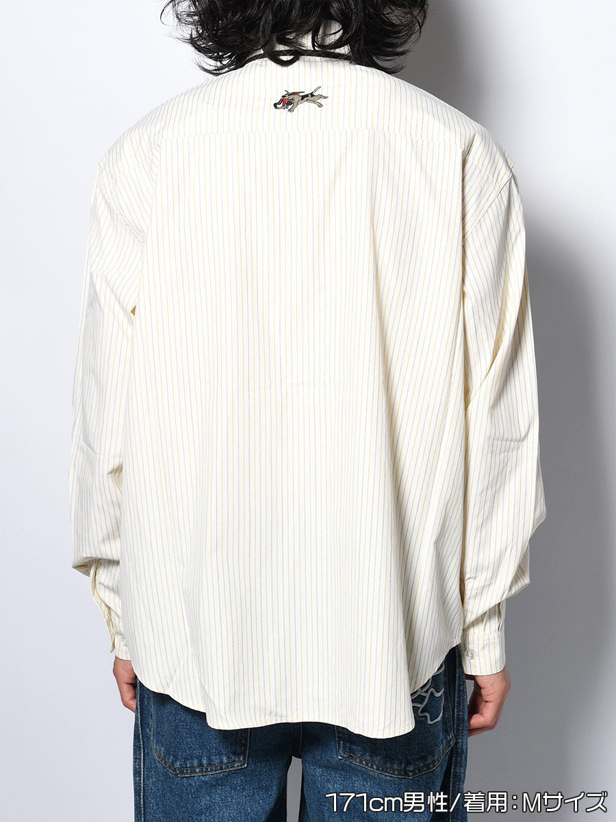 TIE L/S SHIRT -LIGHT YELLOW-