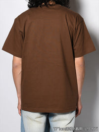 ICON FLOCKING SS TEE -BROWN-