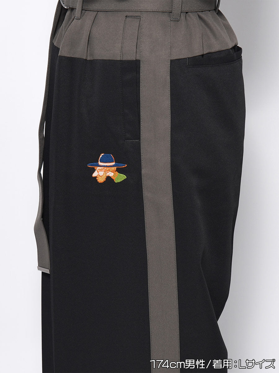 BELT TROUSERS -BLACK-