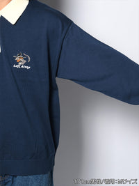 KNIT POLO -NAVY-