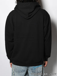 FLOWER ZIP PARKA -BLACK-