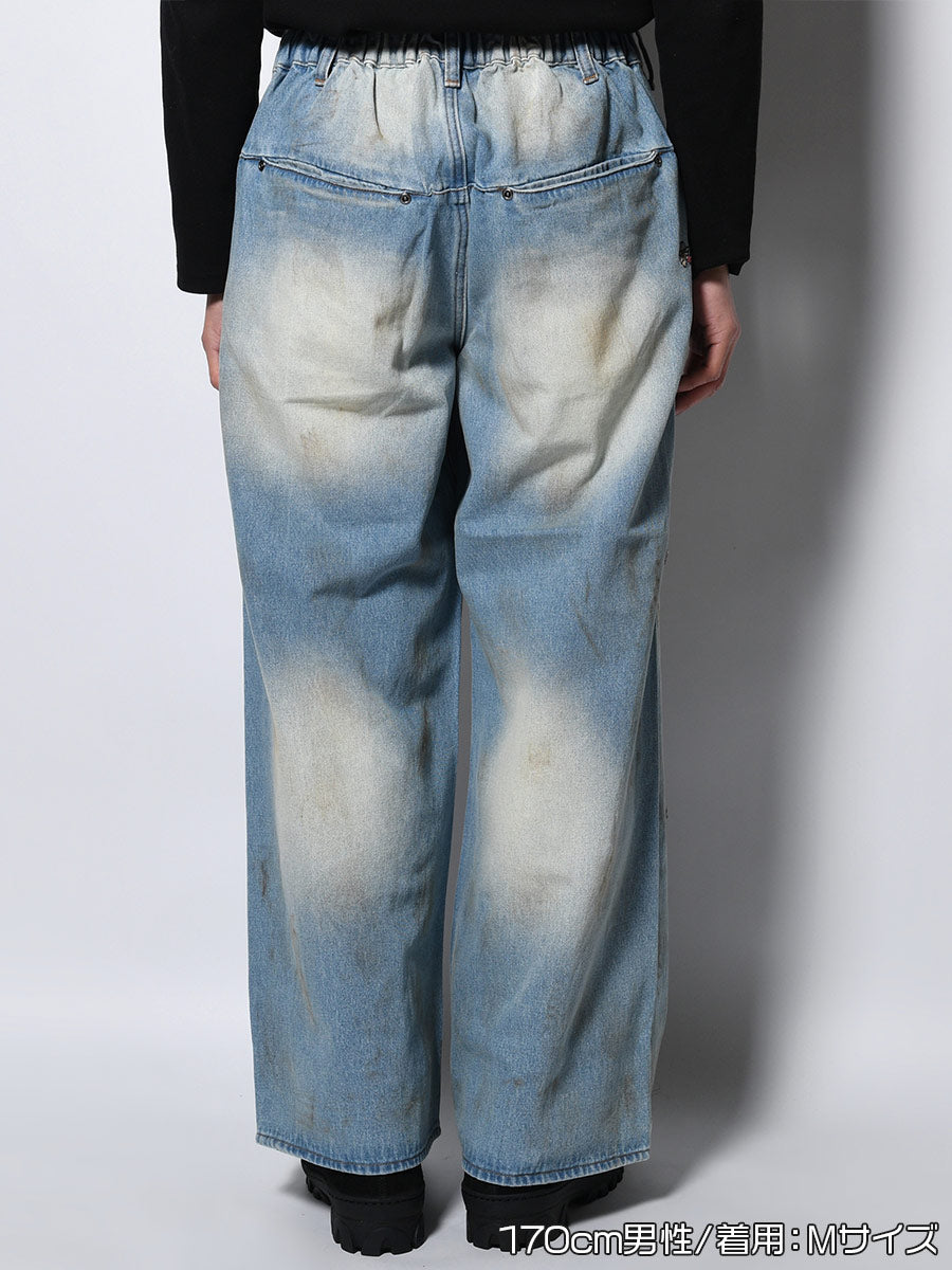 RAW WAVE DENIM PANTS -L.INDIGO-