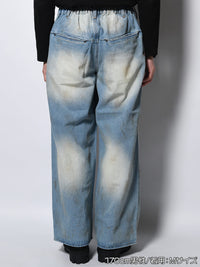 RAW WAVE DENIM PANTS -L.INDIGO-