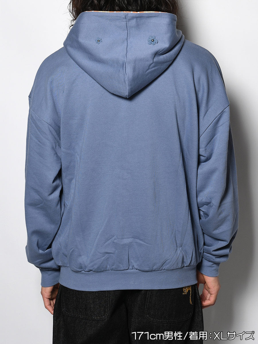 REVERSIBLE HOODIE -BLUE-
