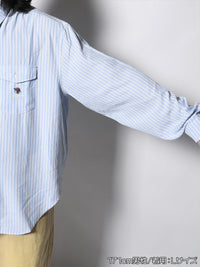TIE STRIPE LS SHIRT -LIGHT BLUE-