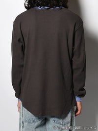 THERMAL RINGER LS TEE -CHARCOAL-