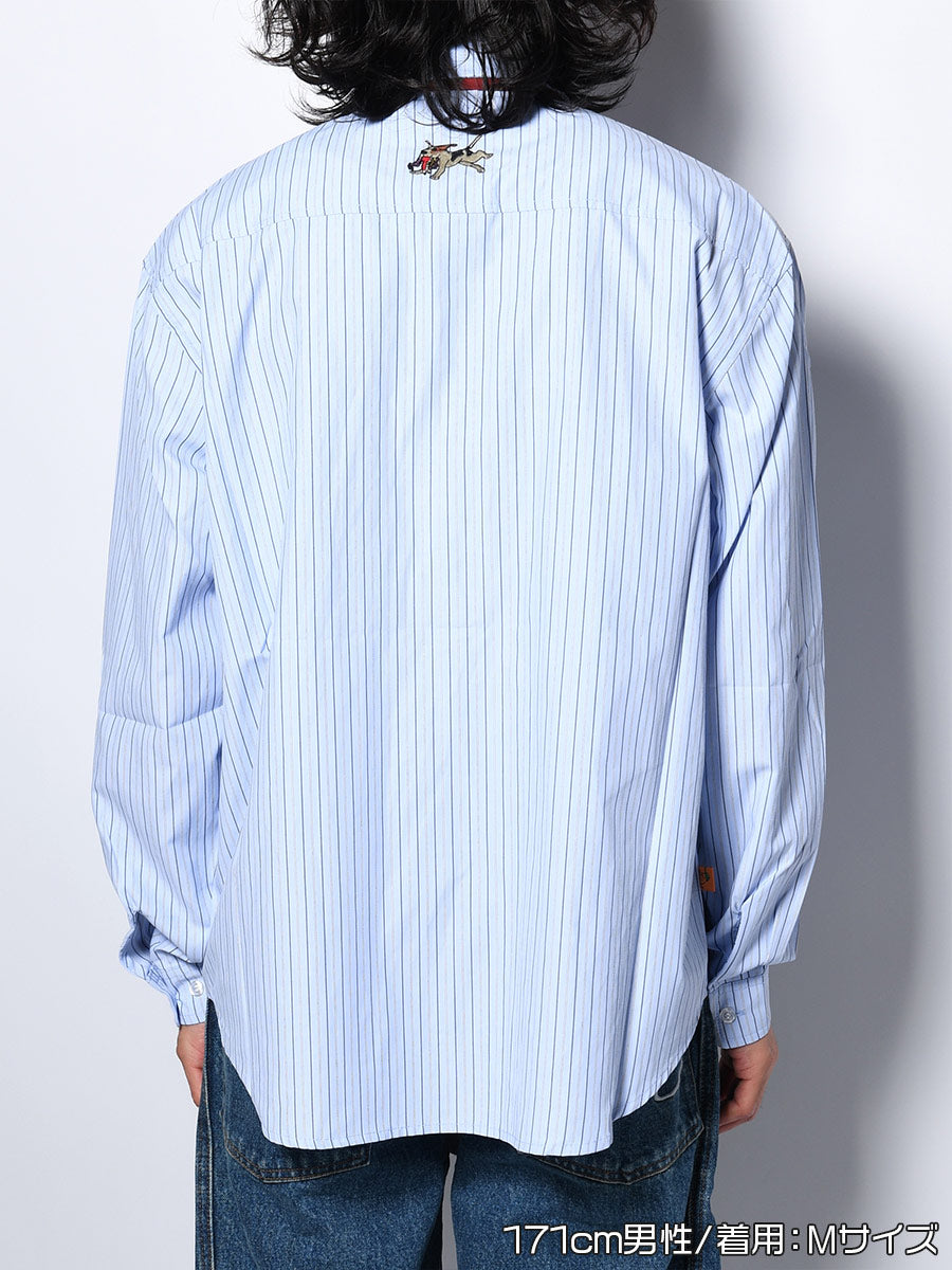 TIE L/S SHIRT -BLUE-