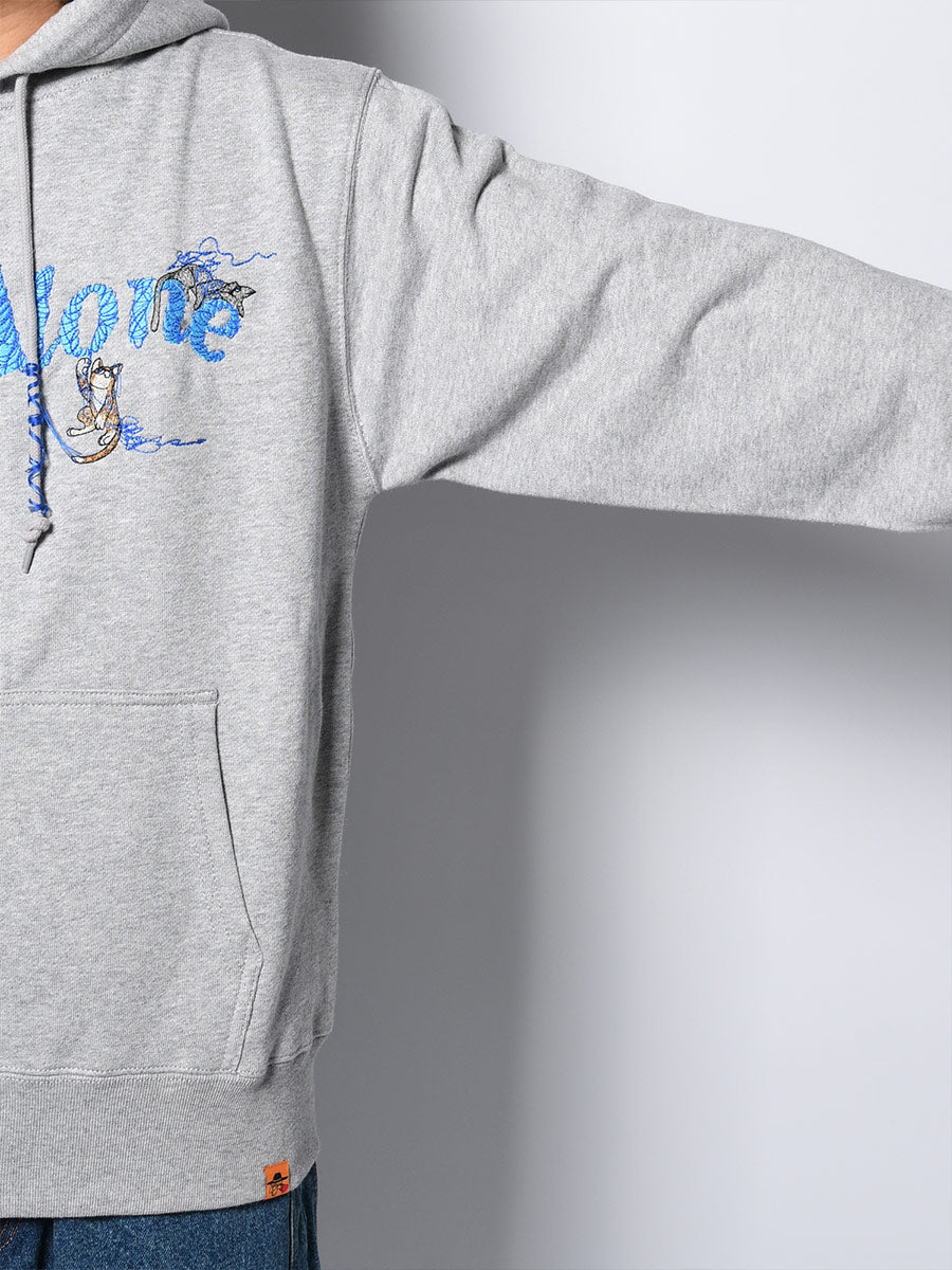 CAT ZIP PARKA -HEATHER GREY-