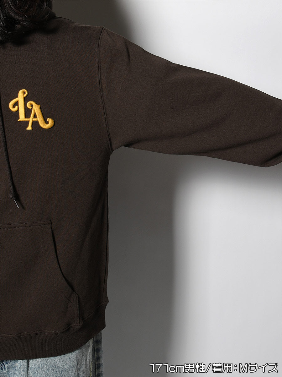 FLOWER ZIP PARKA -BROWN-