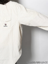KNIT TIE LS SHIRT -STRIPE(IVORY)-
