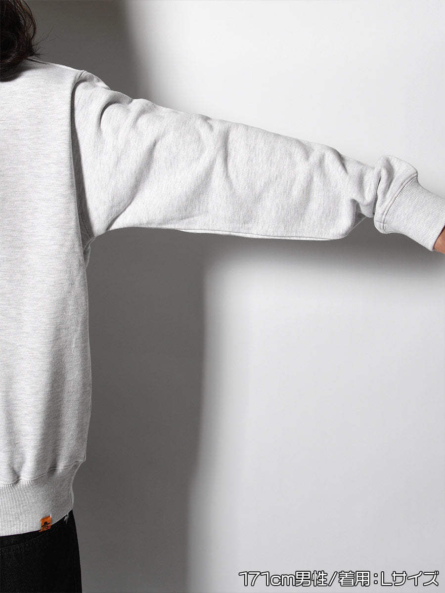 HALF ZIP SWEAT -ASH-