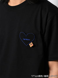 HEART POCKET TEE -BLACK-