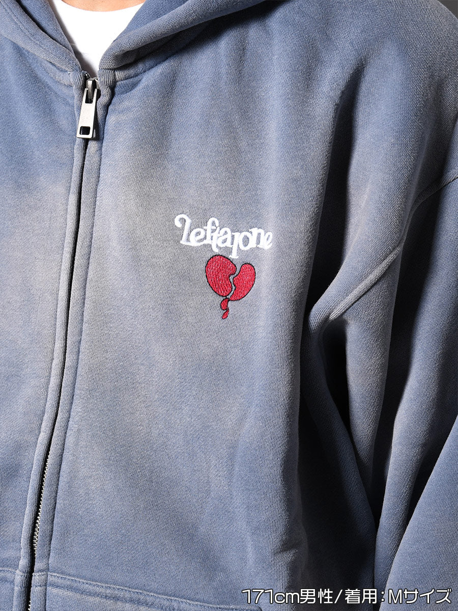 HEART ZIP PARKA -BLUE-
