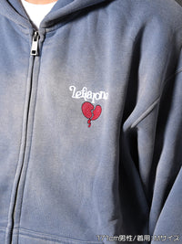 HEART ZIP PARKA -BLUE-