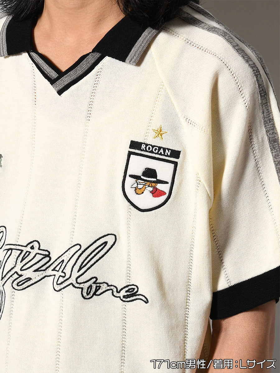 KNIT GAME SHIRT -OFF WHITE-