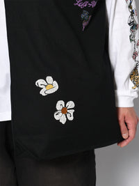 FLOWER 2WAY BAG -BLACK-