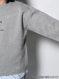 CREW KNIT -GREY-