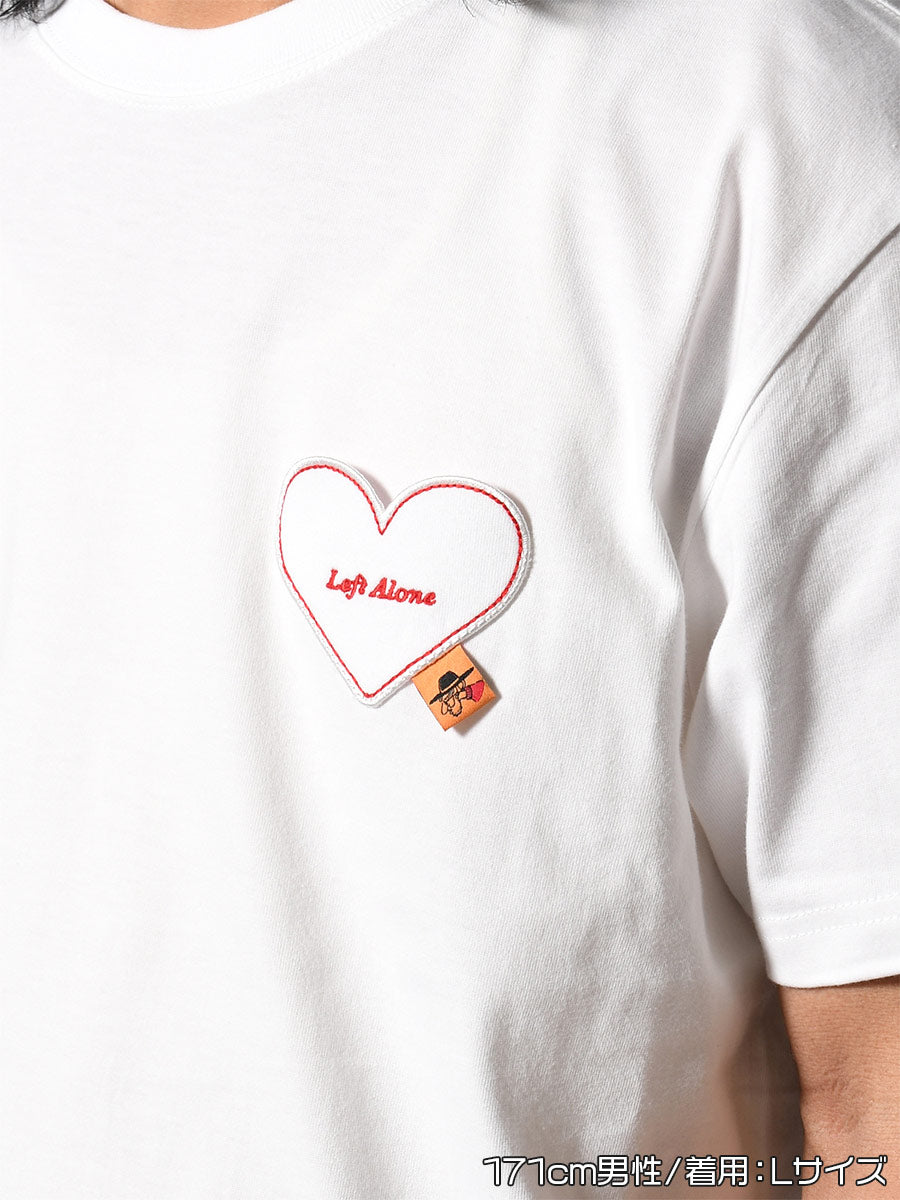 HEART POCKET TEE -WHITE-