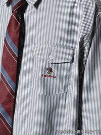 TIE STRIPE LS SHIRT -NAVY-