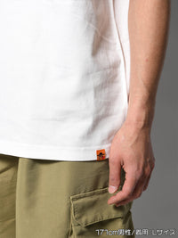 FLOWER BEHIND SS TEE -WHITE-