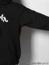 FLOWER ZIP PARKA -BLACK-