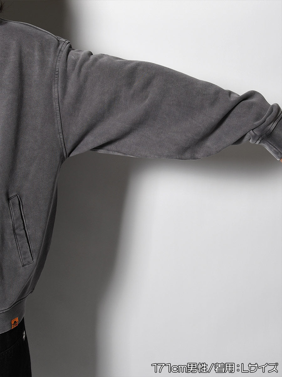 STAND ZIP SWEAT -GREY-