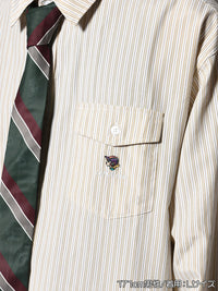 TIE STRIPE LS SHIRT -BEIGE-