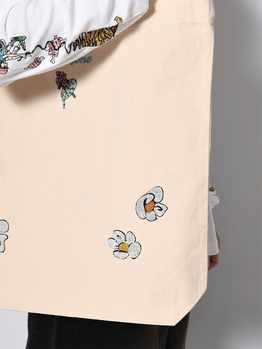 FLOWER 2WAY BAG -NATURAL-