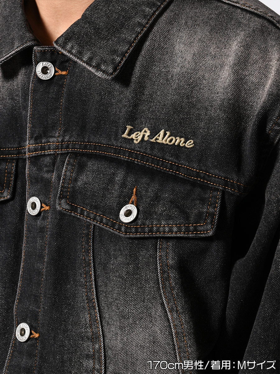 RAW WAVE DENIM JKT -BLACK-