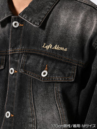 RAW WAVE DENIM JKT -BLACK-
